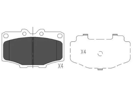 PARTS TOYOTA гальмівні колодки передн. Land Cruiser -96 для Toyota KAVO KBP-9028 фото товару