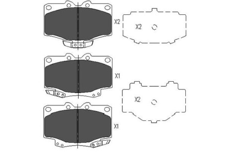 PARTS TOYOTA Гальмівні колодки Hilux,4-Runner KAVO KBP-9048 фото товара