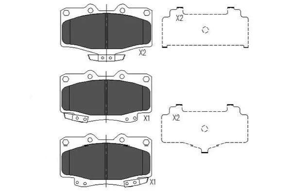 <strong>PARTS TOYOTA Гальмівні колодки LandCruiser 3,0-3,4 -02 KAVO KBP-9054 (фото 1)</strong>