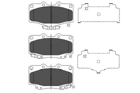 PARTS TOYOTA Гальмівні колодки LandCruiser 3,0-3,4 -02 KAVO KBP-9054 фото товару