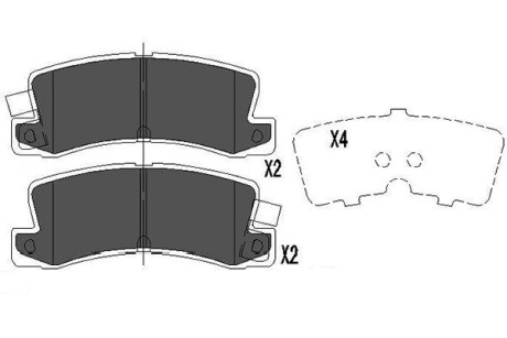 PARTS TOYOTA гальмівні колодки задн.Corolla 97- KAVO KBP-9058 фото товара