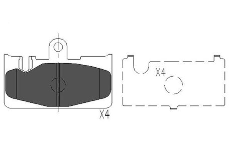 PARTS TOYOTA Гальмівні колодки задн.Lexus LS (FE) 430 00- KAVO KBP-9073 фото товара