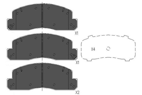 PARTS TOYOTA Гальмівні колодки передн. DYNA 4.0 11- KAVO KBP-9088 фото товару