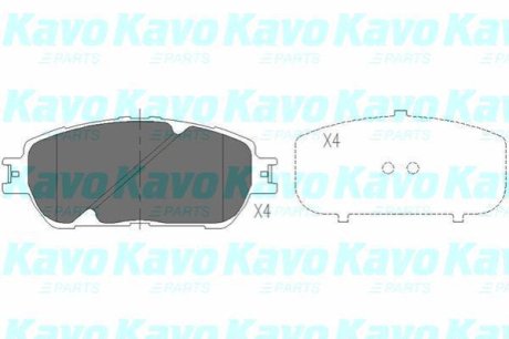 Комплект гальмівних колодок KAVO KBP-9090 (фото 1)
