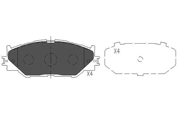 <strong>PARTS TOYOTA Колодки гальмівні передн. Lexus IS 250 05- KAVO KBP-9094 (фото 1)</strong>