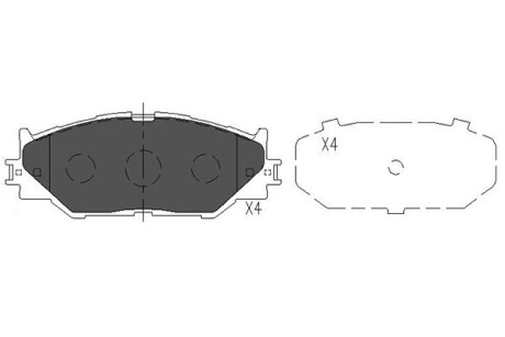 PARTS TOYOTA Колодки гальмівні передн. Lexus IS 250 05- KAVO KBP-9094 фото товару