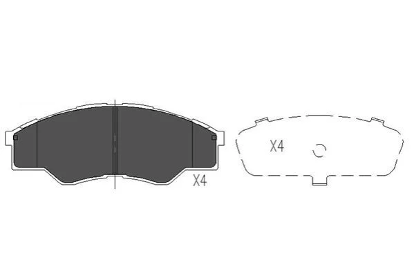 <strong>PARTS TOYOTA Тормозные колодки передн.Hilux II,III 01- KAVO KBP-9102 (фото 1)</strong>