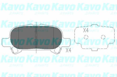 Комплект гальмівних колодок KAVO KBP-9119