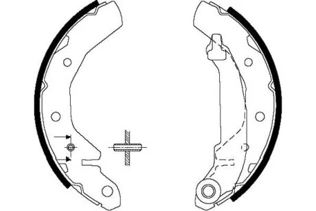 PARTS DAEWOO Гальмівні колодки барабанні Matiz 0,8/1,0 98- для Daewoo, Chevrolet KAVO KBS-1407 фото товару