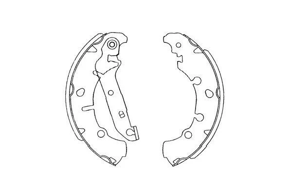 <strong>PARTS FORD Щеки тормозные Fiesta 95-,Fusion 02- KAVO KBS-5402 (фото 1)</strong>
