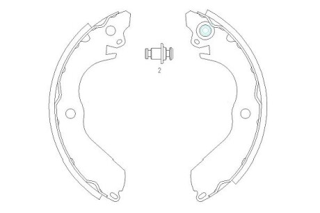 PARTS MITSUBISHI Щеки торм. COLT V 1300 00-03, LANCER VI (CJ_, CP_) 1.5 12V 96-03 KAVO KBS-6411 фото товару