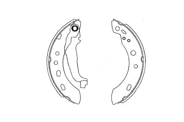 <strong>PARTS NISSAN Щеки тормозные MICRA 1.0-1.3 16V 92- KAVO KBS-7427 (фото 1)</strong>