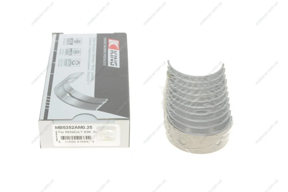 <strong>Підшипники ковзання корінні King MB5352AM0.25 (фото 1)</strong>