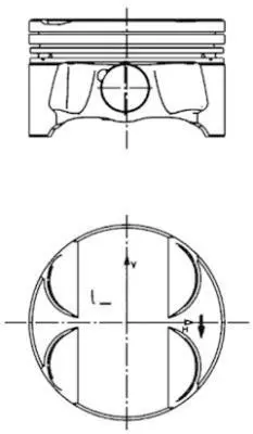 <strong>Поршень KOLBENSCHMIDT 40085620 (фото 1)</strong>
