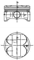 Поршень двигуна BMW 84,50 N42 N45 N46 KOLBENSCHMIDT 40086620 фото товару