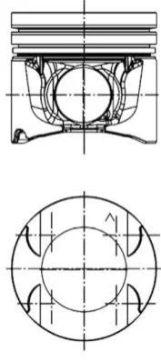 <strong>Поршень з кільцями RENAULT 84,50 2.0 dCi 16V M9R Euro 4 (вир-во KS) KOLBENSCHMIDT 40262620 (фото 1)</strong>