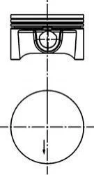 <strong>Поршень з кільцями OPEL 79.25 Z16XEP (вир-во KS) KOLBENSCHMIDT 40388610 (фото 1)</strong>