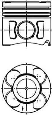 <strong>Поршень двигуна FIAT 70,00 KOLBENSCHMIDT 40659610 (фото 1)</strong>