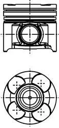 <strong>Поршень двигуна KOLBENSCHMIDT 40660610 (фото 1)</strong>