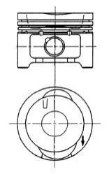 Поршень двигуна VW ABD 1,4B 75,00 STD для KOLBENSCHMIDT 92228600 фото товару