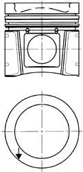 Поршень для KOLBENSCHMIDT 94705600 фото товару