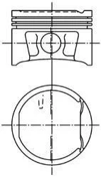 <strong>Поршень з кільцями RENAULT 79,50 1,6 K4M (вир-во KS) KOLBENSCHMIDT 99746600 (фото 1)</strong>