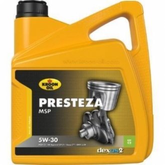 Моторное масло Presteza MSP 5W-30 синтетическое 4 л KROON OIL 35137 (фото 1)