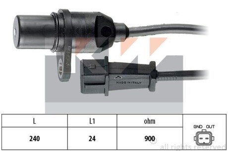 Датчик р/вала, к/вала (аналог EPS 1.953.279/Facet 9.0279) KW 453 279 фото товару