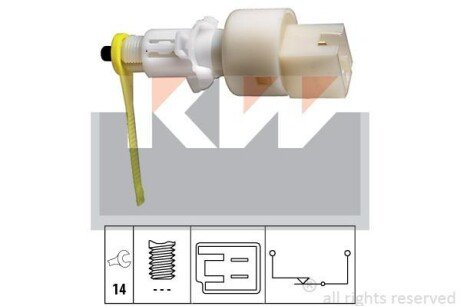 Датчик педалі гальм/зчеплення (аналог EPS 1.810.153/Facet 7.1153) KW 510 153 фото товару