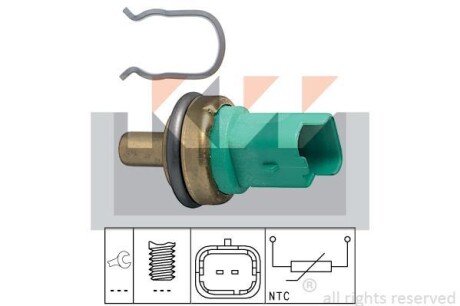 Датчик температури охолодж. рідини/масла/топлива (аналог EPS 1.830.292/Facet 7.3292) KW 530 292 фото товару