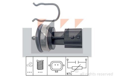Датчик температури охолодж. рідини/масла/топлива (аналог EPS 1.830.337/Facet 7.3337) KW 530 337 фото товару