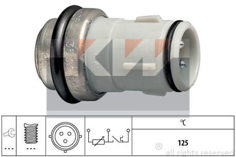 Датчик температури охолодж. рідини/масла/топлива (аналог EPS 1.830.533/Facet 7.3533) KW 530 533 фото товара