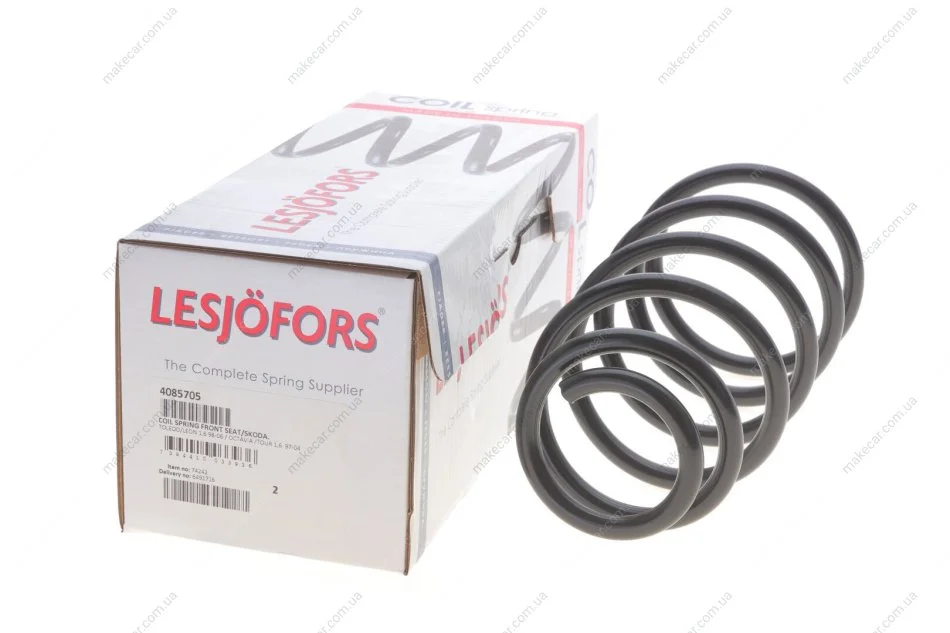 <strong>Пружина підвіски передня SEAT/SKODA. LESJOFORS 4085705 (фото 1)</strong>