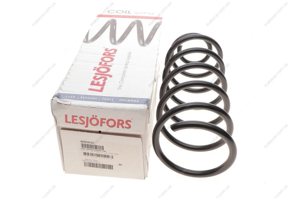 <strong>Пружина підвіски передня VW LESJOFORS 4095032 (фото 1)</strong>