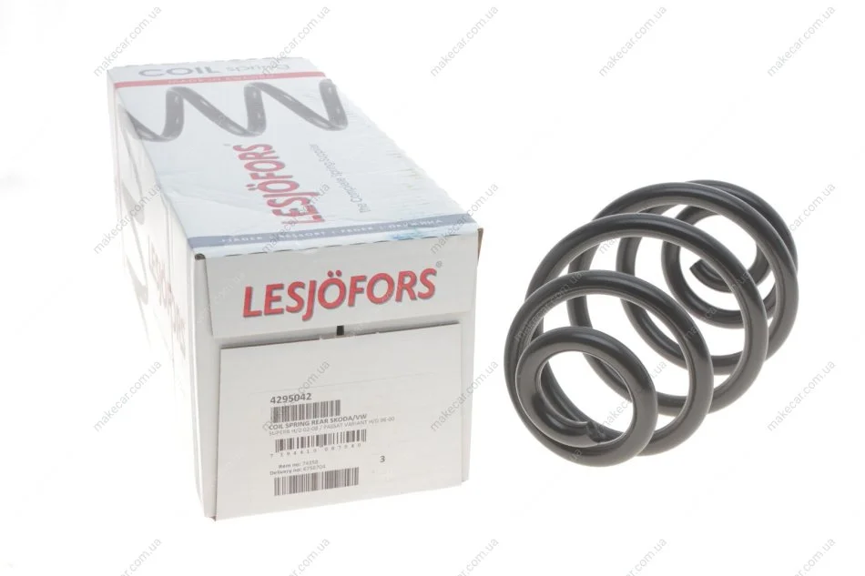 <strong>Пружина підвіски задня SKODA/VW. LESJOFORS 4295042 (фото 1)</strong>