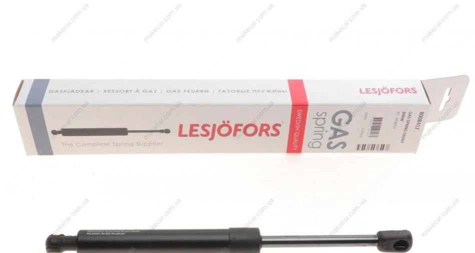 <strong>Пружина газова капота (вир-во Lesjofors) LESJOFORS 8008417 (фото 1)</strong>