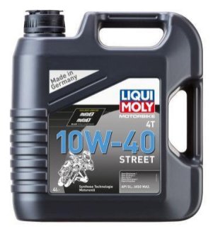 ОЛИВА МОТОРНА НС-СИНТЕТИЧНА MOTORBIKE 4T 10W-40 STREET 4Л LIQUI MOLY 1243 фото товара