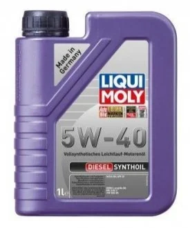 LM 1л DIESEL SYNTHOIL 5W-40 Олива двигуна ACEA A3/B4, API CF, BMW Longlife-98 | MB 229.3 | VW 505 00 для LIQUI MOLY 1340 фото товару