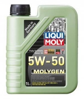 LM 1л MOLYGEN Олива двиг. синтетична 5W-50 ACEA A3/B3, API SJ, MB 229.1, VW 502 00, VW 505 00 LIQUI MOLY 2542 фото товара