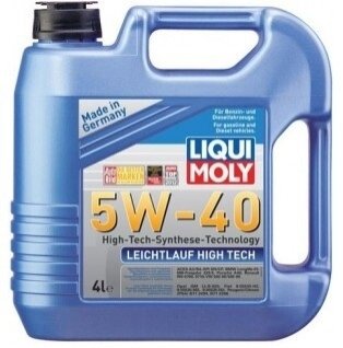 Моторное масло Leichtlauf High Tech 5W-40 полусинтетическое 4 л LIQUI MOLY 2595 (фото 1)