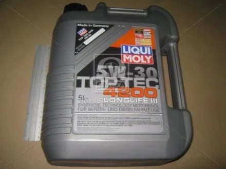 Олива моторна Liqui Moly TopTec 4200 LongLife III 5W-30, 5л. для LIQUI MOLY 7661 фото товару