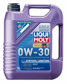 Моторное масло Synthoil Longtime 0W-30 синтетическое 5 л LIQUI MOLY 8977 (фото 1)