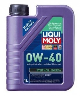 Масло моторное Synthoil Energy SAE 0W-40 1Л LIQUI MOLY 9514 фото товара