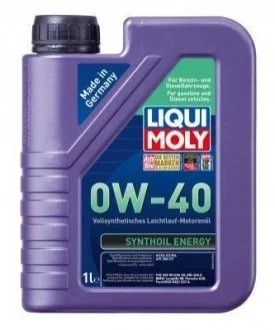 ОЛИВА МОТОРНА SYNTHOIL ENERGY 0W-40 1Л для LIQUI MOLY 9514 фото товару