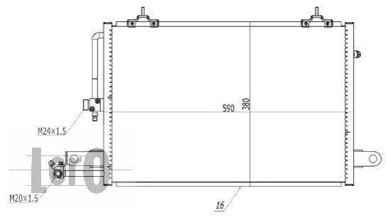 <strong>Радіатор кондиціонера Audi A6 2.6/2.8i 94-98 MT Loro 003-016-0004 (фото 1)</strong>