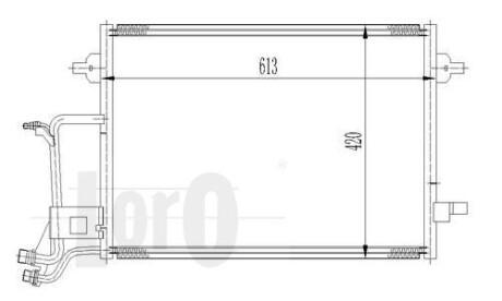 Радіатор кондиціонера A6/Octavia 1.8 I 01- Loro 003-016-0009 фото товару