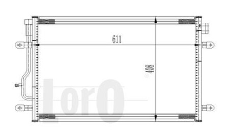 Радіатор кондиціонера A4/A6 Allroad 1.6-4.2 00-09 Loro 003-016-0012 фото товару