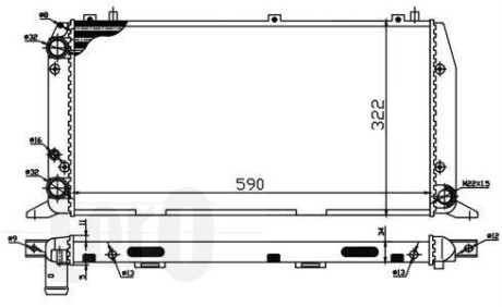 Радіатор охолодження двигуна AUDI80/901/6 86-94 Loro 003-017-0010 фото товару