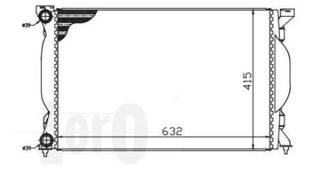 Радиатор охлаждения двигателя A4/S4/B6/B7 1.6-2.0 00- Loro 003-017-0012 фото товара