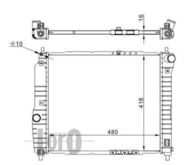 Радиатор охлаждения двигателя AVEO/KALOS 1.2/1.4 05- AC +/- Loro 007-017-0002 фото товара